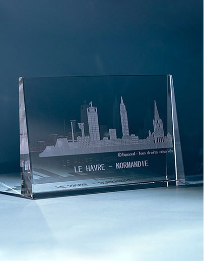 Gravure 3d au laser dans le verre