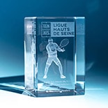 Trophee sportif en verre