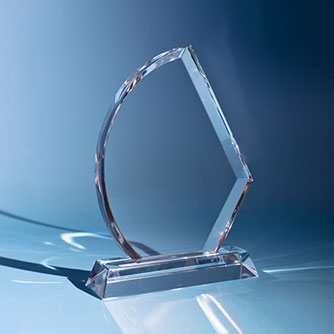 Trophée en verre 3D